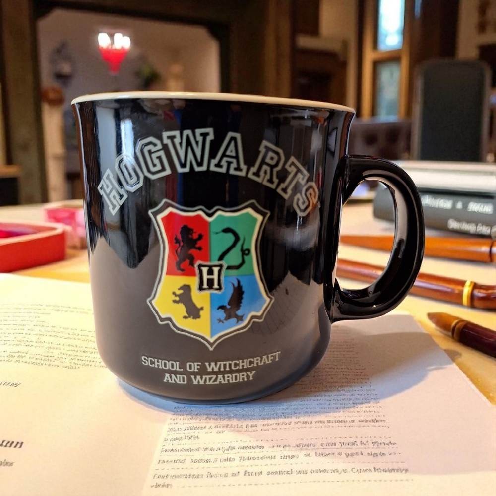 Harry Potter Hogwarts Crest School Of Witchcraft & Wizardry 20 oz Coffee Mug 4"